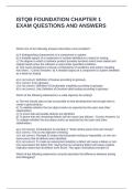 ISTQB FOUNDATION CHAPTER 1 EXAM QUESTIONS AND ANSWERS