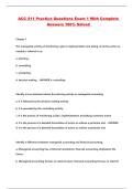 ACC 211 Practice Questions Exam 1 With Complete Answers 100&percnt; Solved 