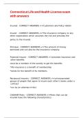 Connecticut Life and Health License exam with answers&period;