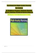 Test Bank For High Acuity Nursing&comma; 7th Edition &lpar;Wagner&rpar;&comma; Chapter 1-39 &vert; All Chapters &vert;&vert;Complete A&plus; Guide