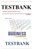 Test Bank for Foundations of Business&comma; 7th Edition by William M&period; Pride