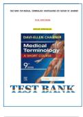 Test Bank for Medical Terminology A Short Course 9th Edition by Davi Ellen Chabner all chapters 1-5 Book Medical Terminology&colon; A Short Course