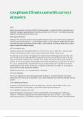 csx phase 2 final exam with correct answers