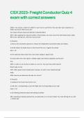 CSX 2023- Freight Conductor Quiz 4 exam with correct answers