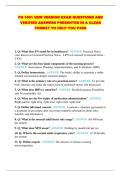 PN 1001 NEW VERSION EXAM QUESTIONS AND VERIFIED ANSWERS PRESENTED IN A CLEAR FORMAT TO HELP YOU PASS