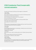 CSX Conductor Test 2 exam with correct answers
