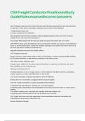 CSX Freight Conductor Final Exam Study Guide Rules exam with correct answers