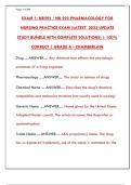 NR 293 Exam 1 Study Guide 2025&colon; Pharmacology Practice Questions & Answers