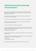 CSX Conductor Quiz 1exam with correct answers