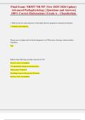 Final Exam: NR507/ NR 507 (New 2025/ 2026 Update)  Advanced Pathophysiology | Questions and Answers| 100% Correct Elaborations | Grade A – Chamberlain
