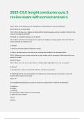2023-CSX freight conductor quiz 3 review exam with correct answers