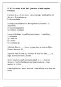 TLETA Activity Week Test Questions With Complete Solutions