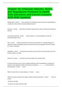 Chapter 10&colon; Arkansas Statutes&comma; Rules&comma; and Regulations Pertinent to Health Only Questions and Correct Answers 2025-2026 Updated&period;