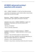 Af 4N0X1 advanced nursing 1 questions with answers