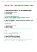 Mechatronics Technician Certification Exam 