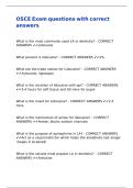OSCE Exam questions with correct answers