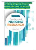Test Bank for Foundations of Nursing Research 7th Edition By Rose Marie Nieswiadomy&semi; Catherine Bailey Chapter 1-20&vert; All Chapters  Complete Guide A&plus;
