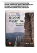 Test Bank for Fundamental Financial Accounting Concepts 11th Edition by Thomas Edmonds, Philip Olds, Christopher Edmonds | All Chapters 