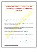 7 BREW BALLER EXAM QUESTIONS AND CORRECT ANSWERS&period; VERIFIED 2025&sol;2026