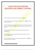 AAMA CMA EXAM UPDATED QUESTIONS AND CORRECT ANSWERS&period;