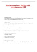 Mechatronics Exam Revision