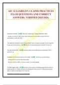 AIC 32 LIABILITY CLAIMS PRACTICES EXAM QUESTIONS AND CORRECT ANSWERS&period; VERIFIED 2025&sol;2026&period;