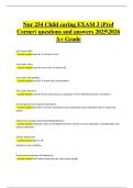 NUR 254 Child Caring Exam 3 &lpar;Prof Corner&rpar; &vert; Verified Questions & Correct Answers &vert; Latest A&plus; Grade 2025&sol;2026