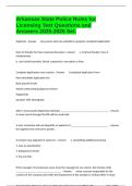 Arkansas State Police Rules for Licensing Test Questions and Answers 2025-2026 Set&period;