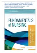 Test Bank for Fundamentals of Nursing 11th Edition By Patricia Potter, Anne Perry, Patricia Stockert, Amy Hall || ISBN:9780323810340 | (2025/2026) | Chapter 1-50 | All Chapters ,Complete Questions and Answers A+ Rated