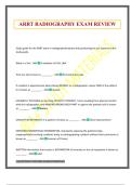 ARRT RADIOGRAPHY EXAM REVIEW