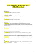 Permit Technician Exam &vert; Verified Questions & Correct Answers &vert; Latest A&plus; Grade 2025&sol;2026