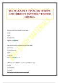 BSC 464 EXAM 4 &lpar;FINAL&rpar; QUESTIONS AND CORRECT ANSWERS&period; VERIFIED 2025&sol;2026&period;