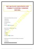 BSC 464 EXAM 1 QUESTIONS AND CORRECT ANSWERS&period; VERIFIED 2025&sol;2026