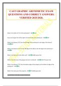 CAST GRAPHIC ARITHMETIC EXAM QUESTIONS AND CORRECT ANSWERS&period; VERIFIED 2025&sol;2026&period;