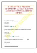 C-5M CAST VOL 1 - AIRCRAFT GENERAL PART 1&2 EXAM QUESTIONS AND CORRECT ANSWERS&period; VERIFIED 2025&sol;2026&period;