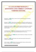 CCA EXAM PREP DOMAIN 2 QUESTIONS AND CORRECT ANSWERS VERIFIED 2025&sol;2026&period;
