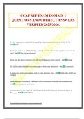 CCA PREP EXAM DOMAIN 1 QUESTIONS AND CORRECT ANSWERS VERIFIED 2025&sol;2026&period;