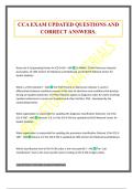 CCA EXAM UPDATED QUESTIONS AND CORRECT ANSWERS&period;
