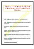CFESA ELECTRIC EXAM QUESTIONS AND CORRECT ANSWERS&period; VERIFIED 2025&sol;2026&period;