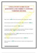 CFESA STUDY GUIDE EXAM QUESTIONS AND CORRECT ANSWERS&period; VERIFIED 2025&sol;2026&period;