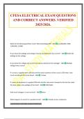 CFESA ELECTRICAL EXAM QUESTIONS AND CORRECT ANSWERS&period; VERIFIED 2025&sol;2026&period;
