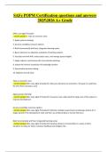 SAFe 6&period;0 POPM Certification Exam &vert; Verified Questions & Correct Answers &vert; Latest A&plus; Grade 2025&sol;2026