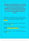 Washington Laws And Rules Pertinent To Insurance  Exam Newest 2025-2026 &sol;Washington Laws And Rules  Pertinent To Insurance Exam Preparation&sol;  Washington Laws And Rules Pertinent To Insurance  Practice Exam With 150 Complete Questions And  Correct Answers 