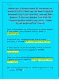 Ohio Laws And Rules Pertinent To Insurance Exam  Newest 2025-2026 &sol;Ohio Laws And Rules Pertinent To  Insurance Exam Preparation&sol; Ohio Laws And Rules  Pertinent To Insurance Practice Exam With 200  Complete Questions And Correct Answers &vert;Already  Graded A&plus;