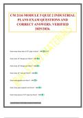 CM 2116 MODULE 5 QUIZ 2 INDUSTRIAL PLANS EXAM QUESTIONS AND CORRECT ANSWERS&period; VERIFIED 2025&sol;2026&period;