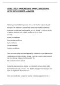 LEVEL 2 TECH HAIRDRESSING SAMPLE QUESTIONS WITH 100&percnt; CORRECT ANSWERS&period;