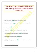 COSMETOLOGY INSTRUCTOR EXAM UPDATED QUESTIONS AND CORRECT ANSWERS&period;