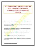 ILLINOIS FIELD CROP APPLICATORS TEST EXAM QUESTIONS AND CORRECT ANSWERS&period; VERIFIED 2025&sol;2026&period;