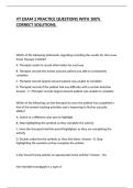 VT EXAM 2 PRACTICE QUESTIONS WITH 100&percnt; CORRECT SOLUTIONS&period;