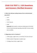 CSLB C10 Test 1 &vert; 120 Questions 2025 Newest Updated Questions and Answers &lpar;2025 &sol; 2026&rpar; &lpar;Verified Answers by Expert&rpar;
